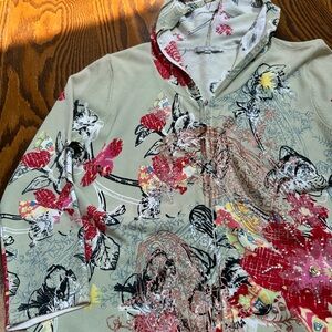 Alberto Makali Artistic Floral Hoodie